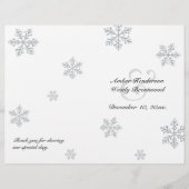 Winter Snowflake Wedding Programme (Voorkant)