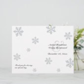 Winter Snowflake Wedding Programme (Staand voorkant)