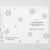 Winter Snowflake Wedding Programme (Voorkant / Achterkant)
