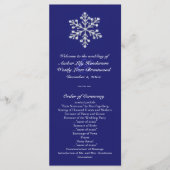 Winter Snowflake Wedding Programme Programma (Voorkant)