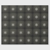 Winter Snowflake White Chalk Drawing Cadeaupapier (Vlak)