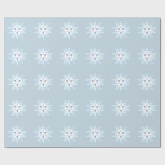 Winter Snowflake wrapppapier Cadeaupapier (Vlak)
