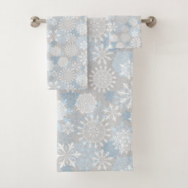 Winter Snowflakes Bad Handdoek