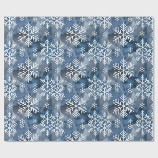 Winter Snowflakes Blue Cadeaupapier
