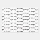 Winter Snowflakes Blue Owl Christmas Snow Inpakpapier Vel (Voorkant 2)