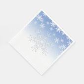 Winter Snowflakes Blue Servet (Hoek)