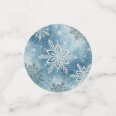 Winter Snowflakes Christmas Party Confetti (Kleine voorkant)
