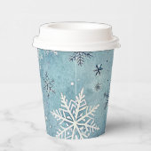 Winter Snowflakes Christmas Party Papieren Bekers (Rechts)