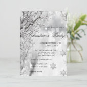 Winter, Snowflakes Corporate Kerstparty Kaart (Staand voorkant)