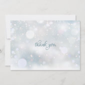 Winter Snowflakes Elegant modern script Bedankkaart (Voorkant)