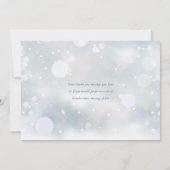 Winter Snowflakes Elegant modern script Bedankkaart (Achterkant)