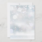 Winter Snowflakes Elegant Script Foto Save The Date (Achterkant)