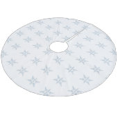 Winter Snowflakes Fleece Kerstboom Rok (Gekanteld)