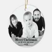 Winter Snowflakes Fotokerstversiering Keramisch Ornament (Links)