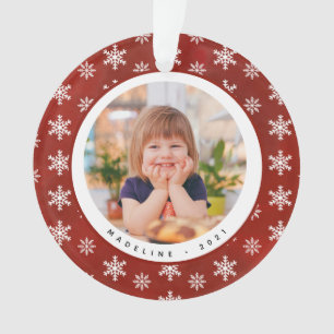 Winter Snowflakes Fotonaam kerstversiering Ornament
