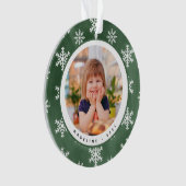 Winter Snowflakes Fotonaam kerstversiering Ornament (voorkant)