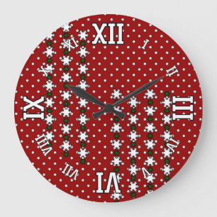 Winter Snowflakes Grote Klok