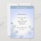 Winter Snowflakes Ice Blue Kaart (Voorkant)