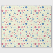 Winter Snowflakes Kerstvakantie Patroon Cadeaupapier (Vlak)