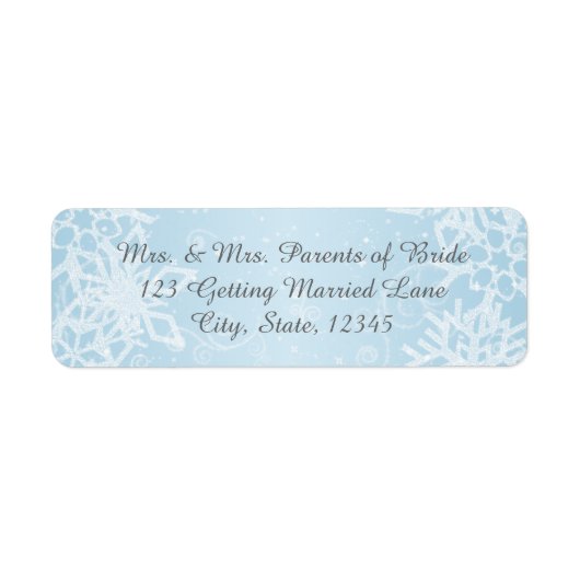 Winter Snowflakes Label (Voorkant)