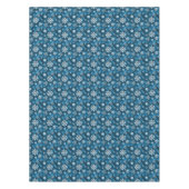 Winter Snowflakes Pattern On Cool Abstract Blue Tafelkleed (Voorkant)