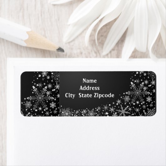 Winter Snowflakes Return Address Label (Insitu)