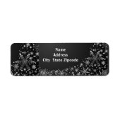 Winter Snowflakes Return Address Label (Voorkant)