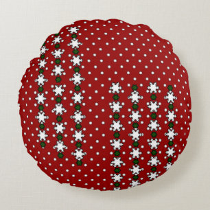 Winter Snowflakes Rond Kussen