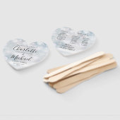 Winter Snowflakes Script Wedding Programma Hart Handwaaier (Niet-gemonteerd)
