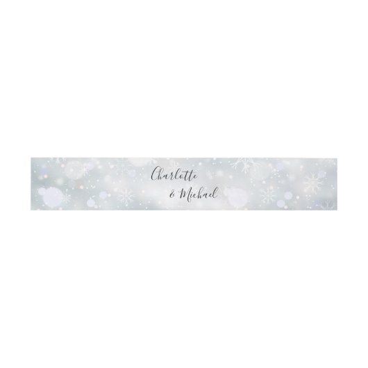 Winter Snowflakes Signature Script Uitnodigingen Wikkel (Vlak)