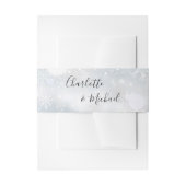 Winter Snowflakes Signature Script Uitnodigingen Wikkel (Voorkant Voorbeeld)