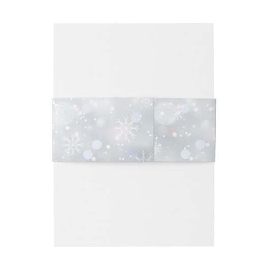 Winter Snowflakes Signature Script Uitnodigingen Wikkel (Achterkant Voorbeeld)