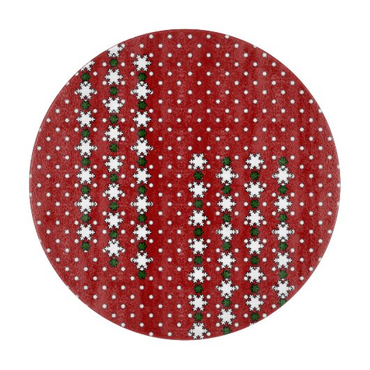 Winter Snowflakes Snijplank (Voorkant)