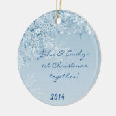 Winter Snowflakes Snow Personalized Name Ornament (Links)