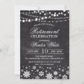 Winter Snowflakes Uitnodiging tot pensioen (Voorkant)