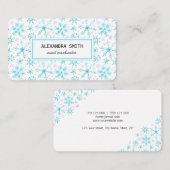 Winter Snowflakes Visitekaartje (Voorkant / Achterkant)