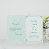 Winter Snowflakes Weddenprogramma (Staand voorkant)