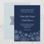 Winter Snowflakes Weddenschap 5 x 7 kaart (Voorkant / Achterkant)