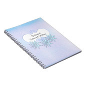 Winter Snowflakes Weddenschap Notitieboek (Rechterzijde)