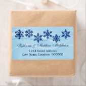 Winter Snowflakes Weddenschappen Verzendlabels Etiket (Insitu)