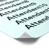 Winter Snowflakes Wedding Seding Chart Poster (Hoek)