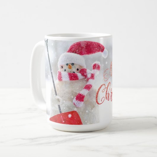 Winter Snowman Christmas Coffee Mug (Devant gauche)