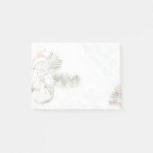 Winter Snowman en Pinecone Holiday Post-it® Notes (Voorkant)