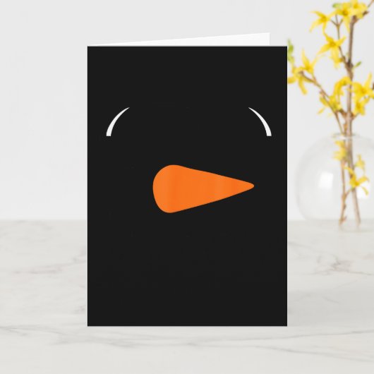 Winter Snowman Face Eyelashes Christmas Xmas For B Kaart (Gele Bloem)