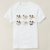 Winter Snowman Face Kerstmis Snowman Costume T-Sh T-shirt (Design voorkant)