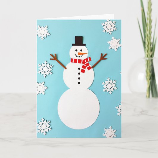Winter Snowman Greeting Card Kaart (Voorkant)
