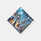 Winter Snowman Papier servet (Hoek)