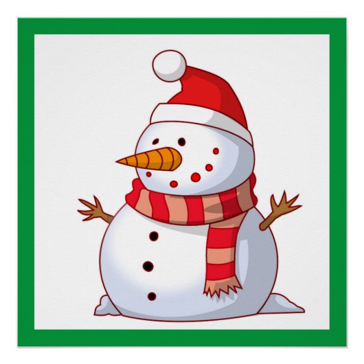 WINTER SNOWMAN PERFECT POSTER (Voorkant)