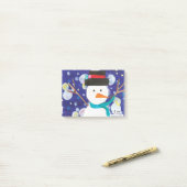 Winter Snowman Post-it® Notes (Op bureau)