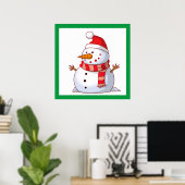 WINTER SNOWMAN POSTER (Thuiskantoor)